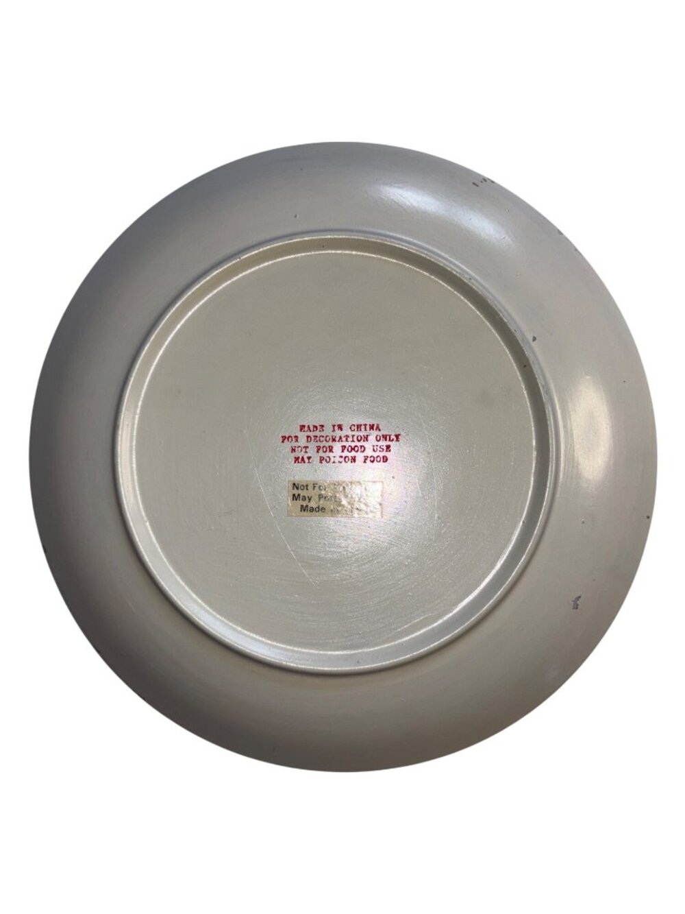 Decorative Ceramic Plate With Black Pig Design & Checkered Border 10” Diameter - Picture 2 of 7
